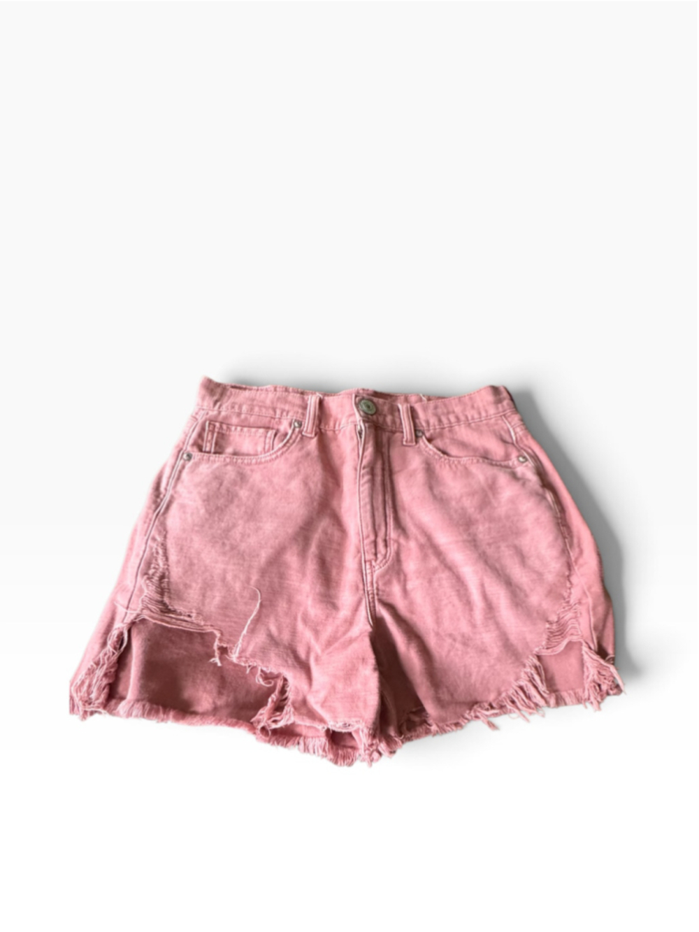 Women's American Eagle Pink Distressed Jean Shorts Size 6